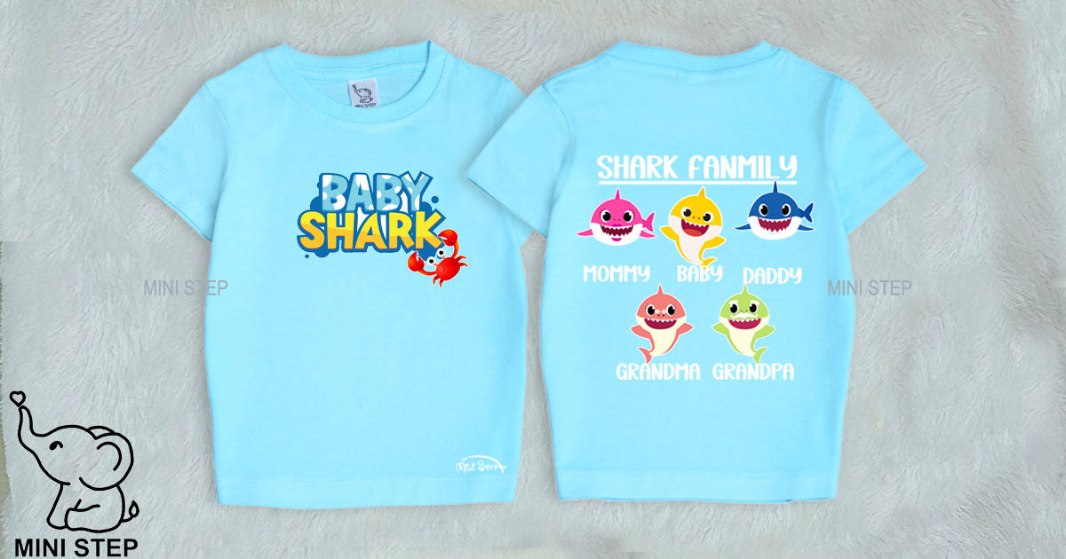Baby Shark printed kids’ T-shirts