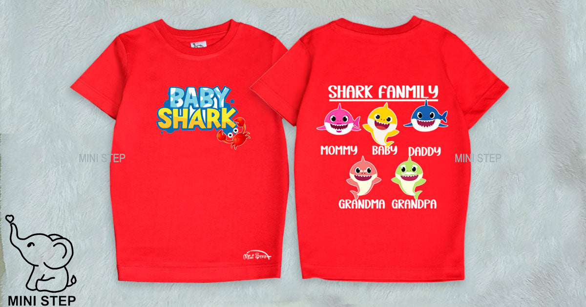 Baby Shark printed kids’ T-shirts
