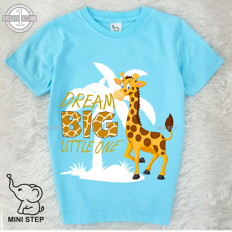 Giraffe printed kids’ T-shirts