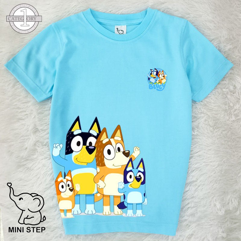 Bluey family printed kids’ T-shirts