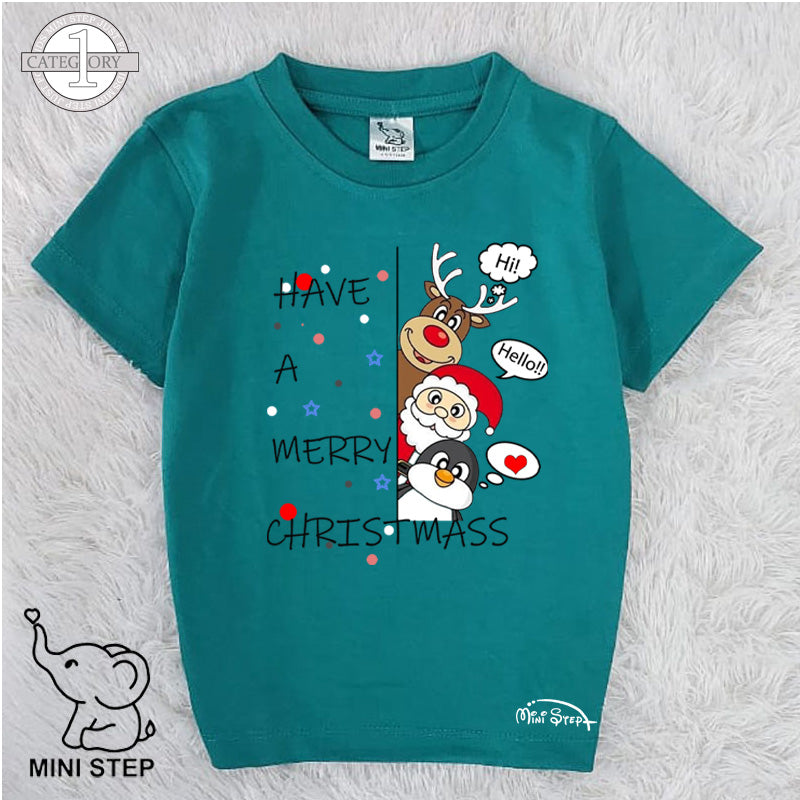 SANTA SET CHRISTMAS Printed Kids’ T-Shirts