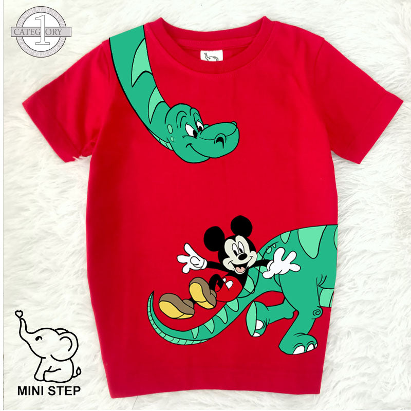 Mickey and dino Printed Kids’ T-Shirts