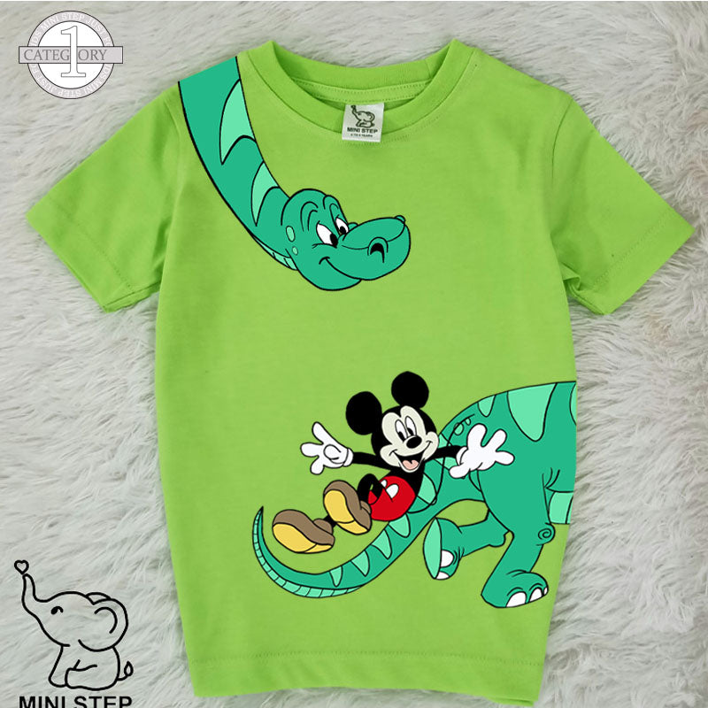 Mickey and dino Printed Kids’ T-Shirts