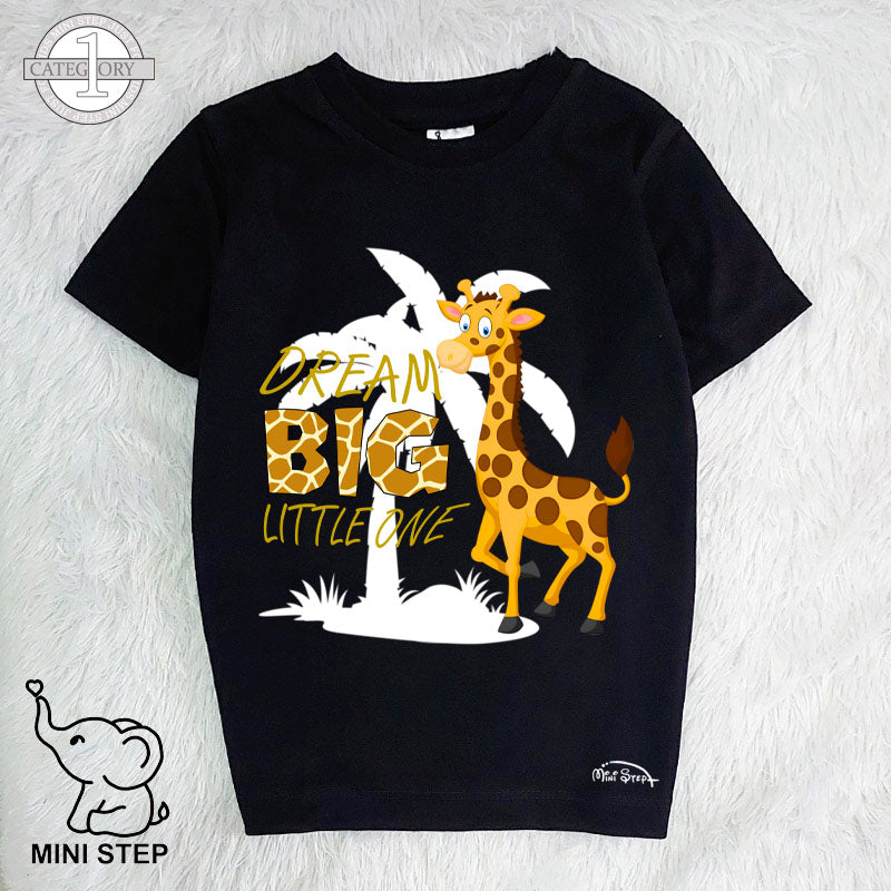 Giraffe printed kids’ T-shirts
