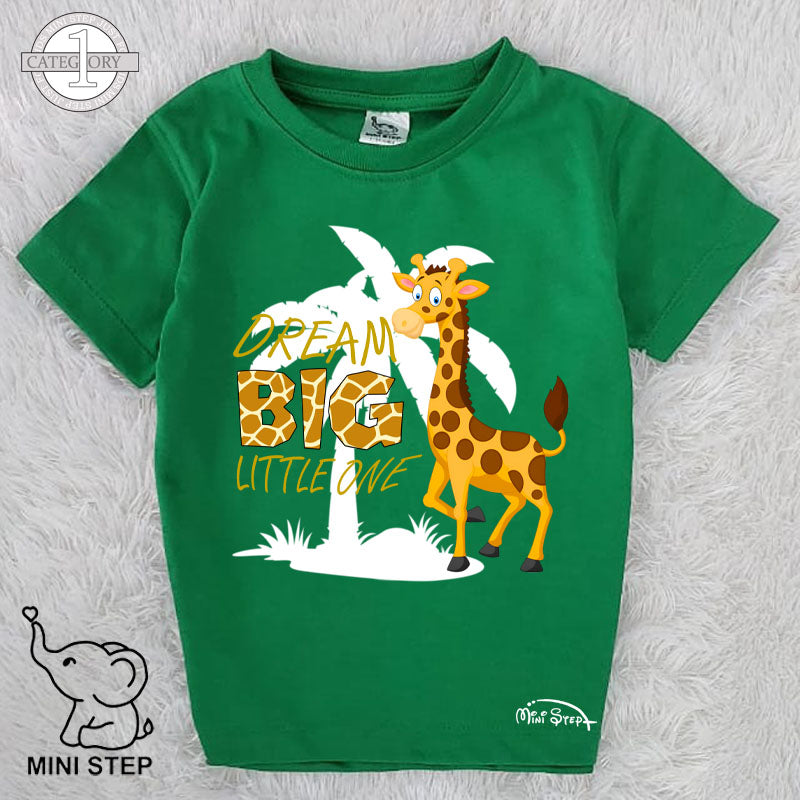 Giraffe printed kids’ T-shirts