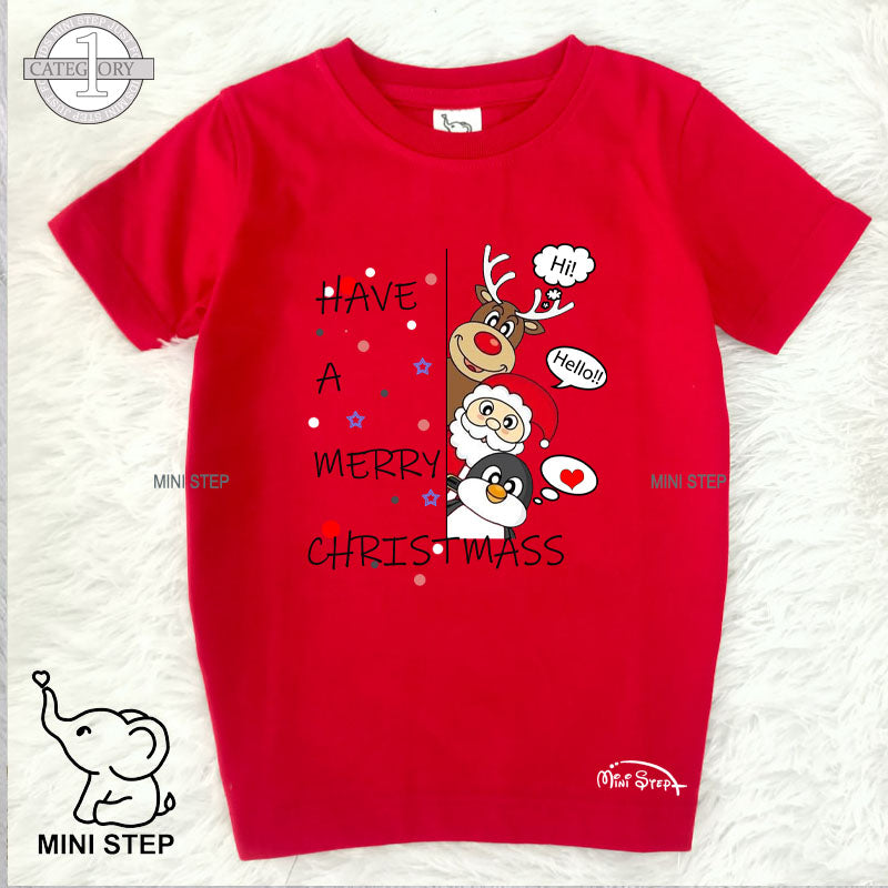 SANTA SET CHRISTMAS Printed Kids’ T-Shirts