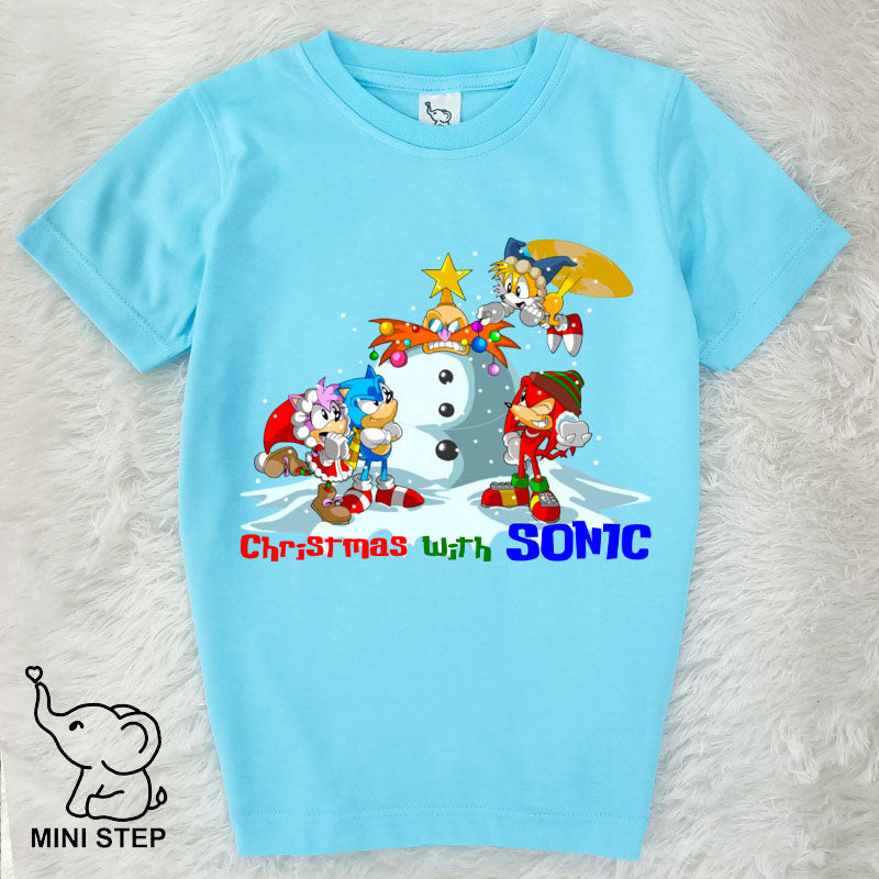 SONIC CHRISTMAS Printed Kids’ T-Shirts