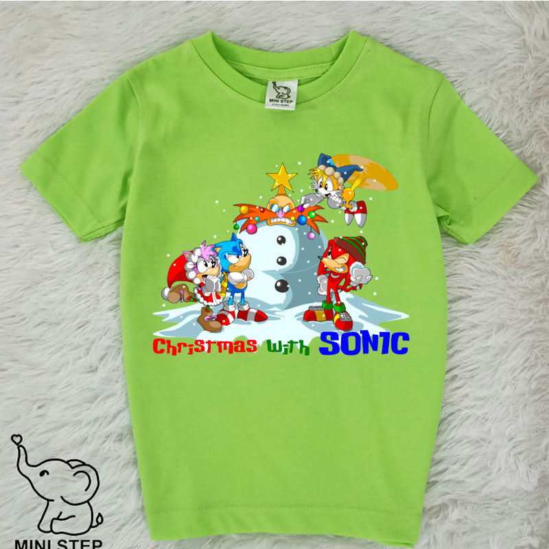 SONIC CHRISTMAS Printed Kids’ T-Shirts