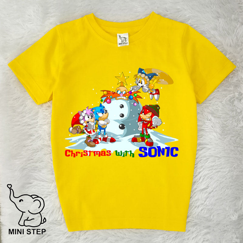 SONIC CHRISTMAS Printed Kids’ T-Shirts