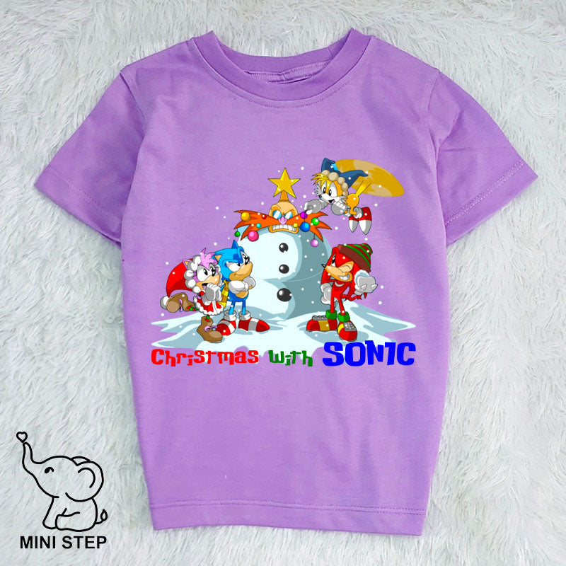SONIC CHRISTMAS Printed Kids’ T-Shirts
