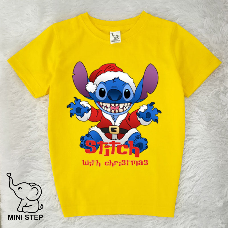 stitch CHRISTMAS Printed Kids’ T-Shirts