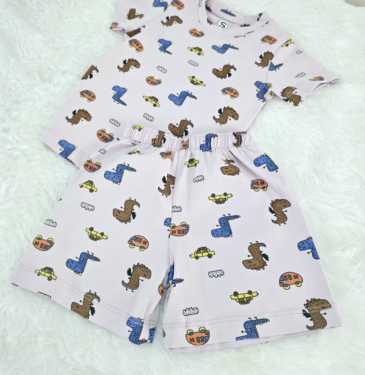 Kids’ T-Shirt & Shorts Set – PURPLE
