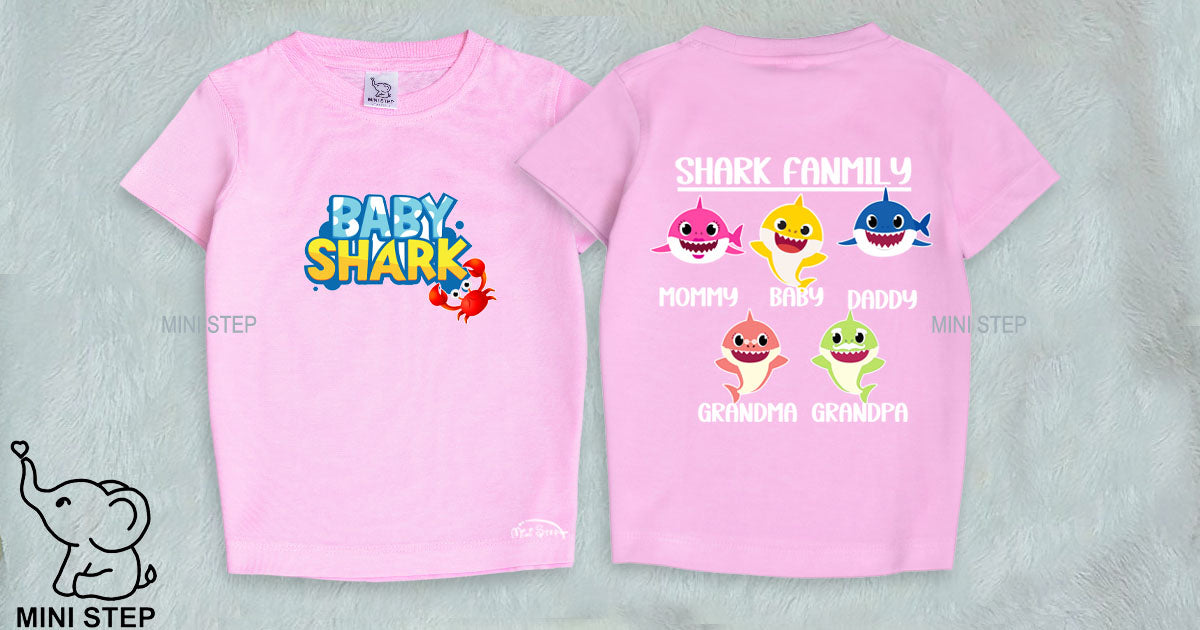 Baby Shark printed kids’ T-shirts