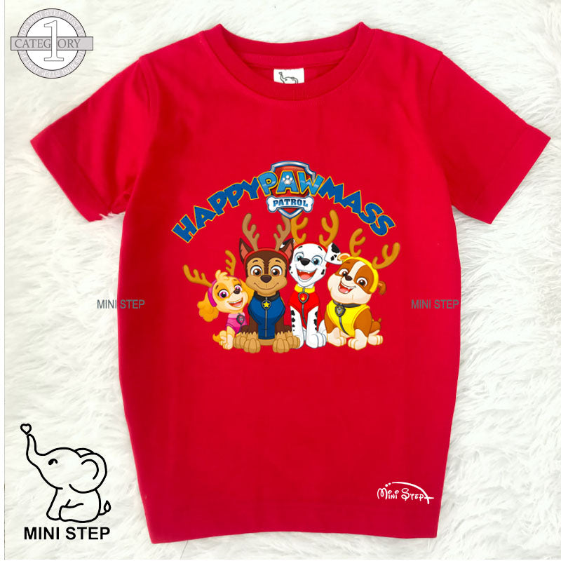 PAW PETROL CHRISTMAS Printed Kids’ T-Shirts