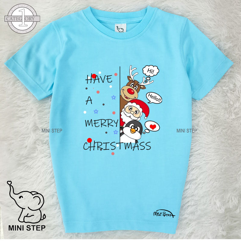 SANTA SET CHRISTMAS Printed Kids’ T-Shirts