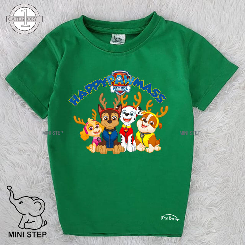PAW PETROL CHRISTMAS Printed Kids’ T-Shirts