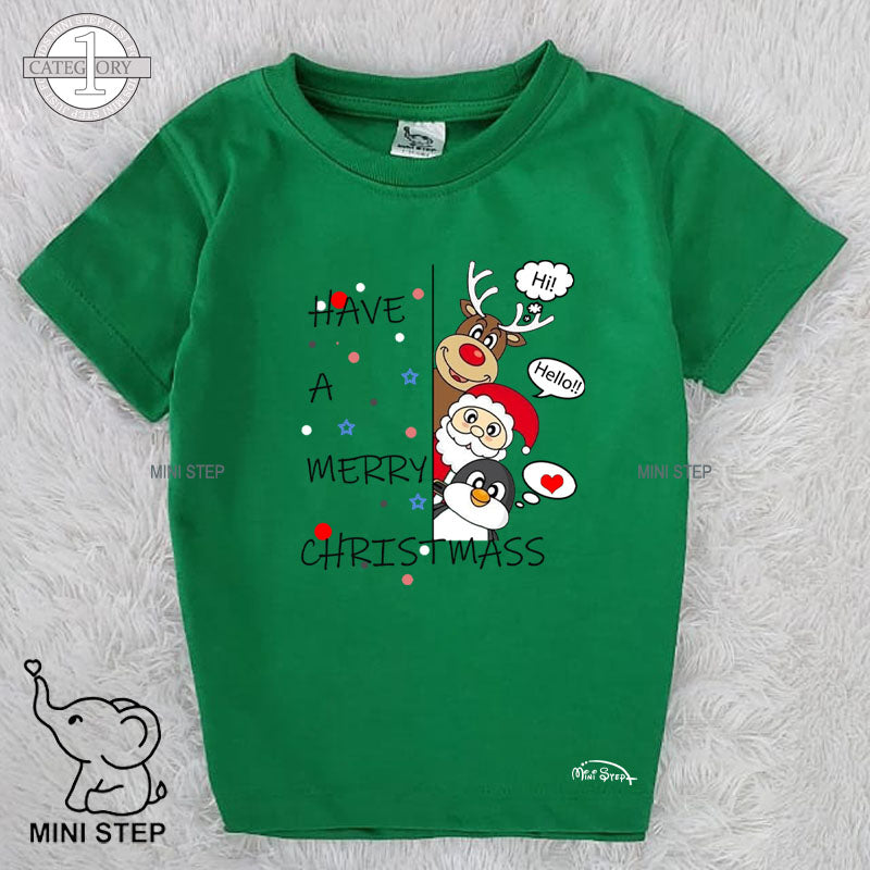 SANTA SET CHRISTMAS Printed Kids’ T-Shirts