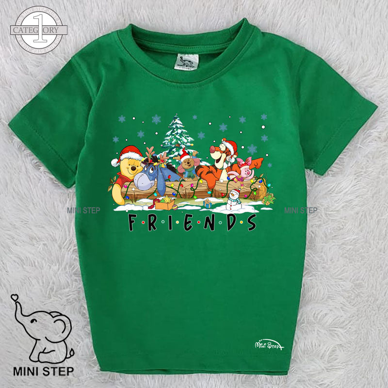 POOH CHRISTMAS Printed Kids’ T-Shirts